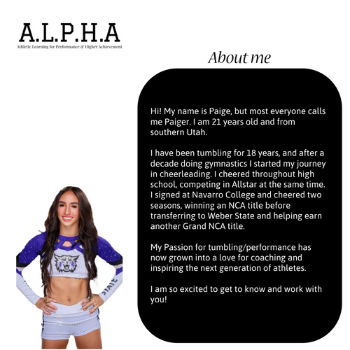 1 session program w/ Paige Lee